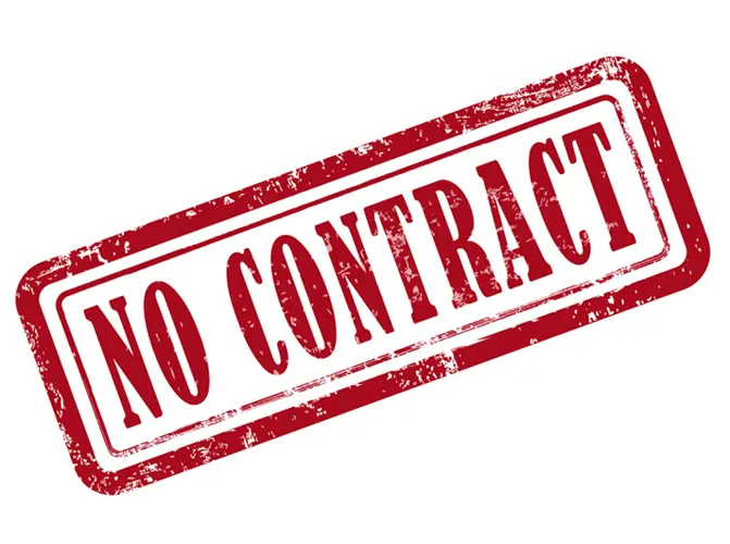 No Contract stamp